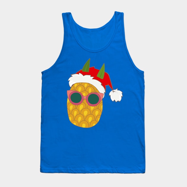 Pineapple Funny Punctured Hat Christmas Tee T-Shirt Tank Top by geekandgamerstore